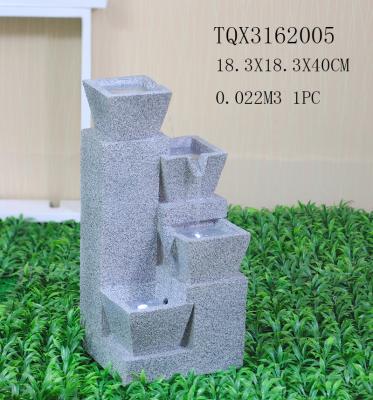 China Electricity Polyresin Water Pump Fountain , Outdoor Decorative Water Fountains for sale