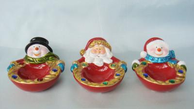 China Attractive Acrylic Beads Ceramic Candle Holder For Ceramic Christmas Ornaments for sale