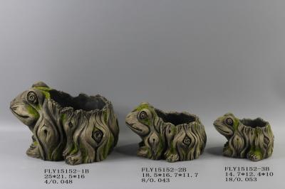 China De creatieve Planters van het de Turfmos van het Ontwerpcement, Sier de Pottenplanters van de Kikkerbloem Te koop