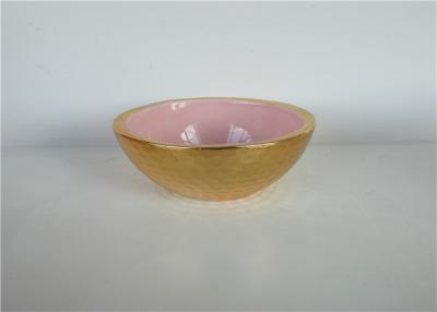 China Popular Rose Gold Ceramic Bowl With 2 Different Colors 10.5 X 10.5 X 8.5 Cm for sale