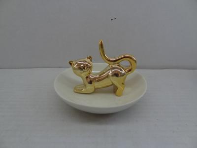 China Tenedor de oro brillante de la joyería de la porcelana con el diseño lindo del perro para las muchachas en venta