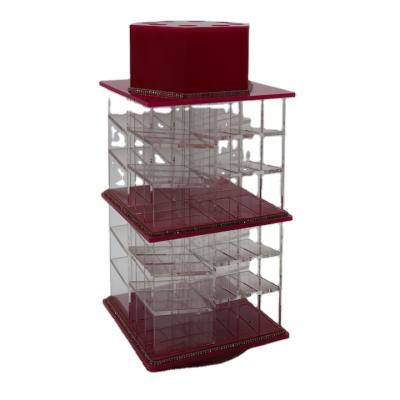 China Factory price transparent cheap lipstick display racks table cosmetic display rack 008 for sale