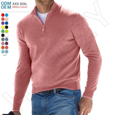 China Anti-Wrinkle Men's Custom Casual Long Sleeve Slim Tops Basic Tees Stretch Knitwear Mens Clothing Sweater for sale