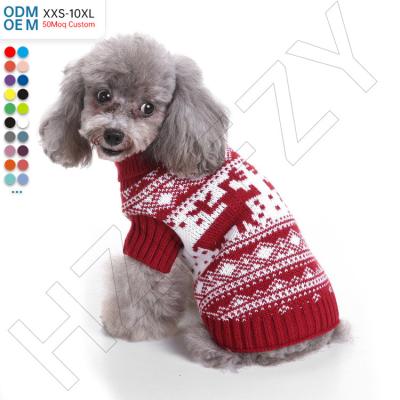 China Custom Christmas Stocked Halloween Cat Costume Winter Knitted Dogs Logo Dog Clothes Clothes Sweater For Small Dog for sale