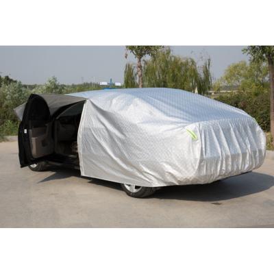 China Polyester Material Exterior Car Hail Protection Folding Garage Car Cover Waterproof Dustproof for sale