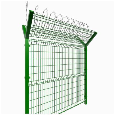 China The Grid Structure Is Concise High Security Y Fence Post Stainless Steel Prison Wire Mesh Airport Perimeter Fence For Airport for sale