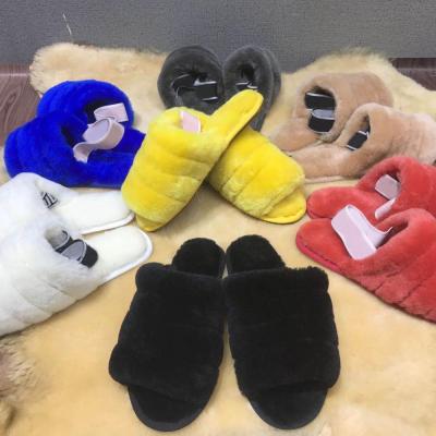 China CUSHIONING Good Workmanship Wool Slippers Wool Slippers Kids Bride Wool Slippers for sale