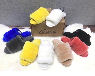 China CUSHIONING China Factory Sheep Wool Slippers Wool Fur Slippers Wool Lined Slippers/Soft for sale