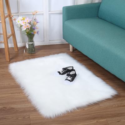 China Wholesale High Quality Washable Shaggy Washable Living Room Fur Faux Fur Blanket Plush Carpet Hallway Bedroom Home Fur Blankets for sale