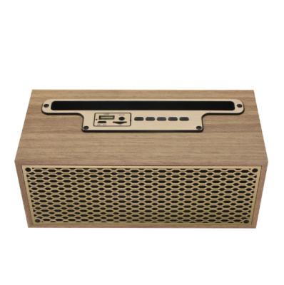 China Tws Wooden Wireless Home Subwoofer Speaker Telephone Function Retrograin Mini Long Battery Life Gift Outdoor Portable Audio for sale