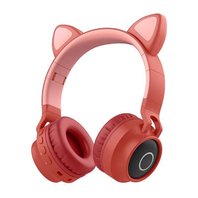 China Cute Cat Ear Headset LED Bluetooth Wireless Cat Ear Headphones With Mic Glowing Earphones For Girls Girls Kids Gifts for sale