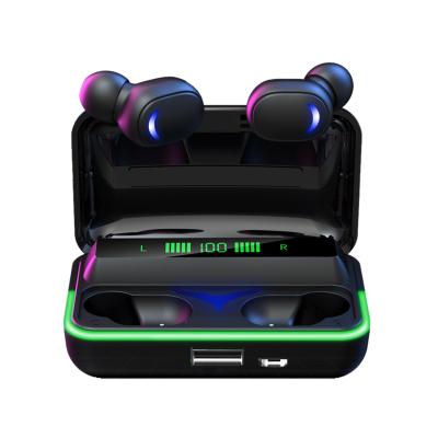 China Newest E10 TWS Bluetooth 5.1 Charging Earphones Box Earphones 2000mAh Low Delay Wireless Game Earbuds Sports Headsets With Microphone for sale