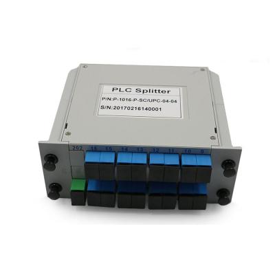 China Cassette Insert Type P16C Operation Temperature 1*16 Wide Type Fiber Optic Insert Splitter for sale