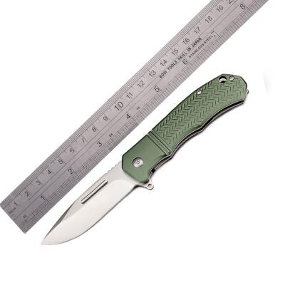 China Aluminum Thumb Button Stainless Steel Pocket Folding Knife for sale