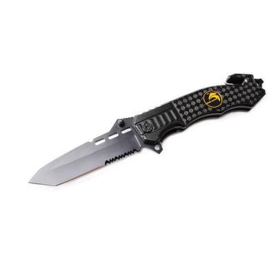 China Aluminum Handle Knife Stainless Steel Pocket Folding Survival Knife for sale