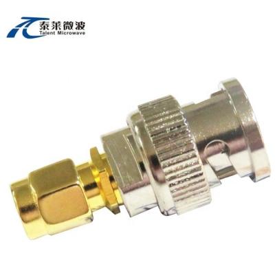 China RF High Grade 50 Ohm BNC Plug To SMA Male Brass Connector RF Adapter for sale