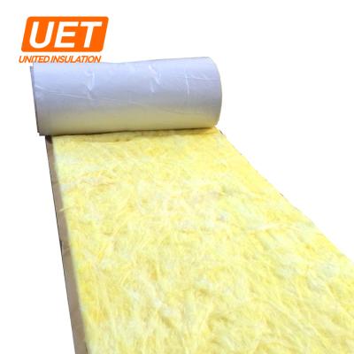 China modern metal building wall lana fiber insulation vidrio glass wool blanket with white coating for chile for sale