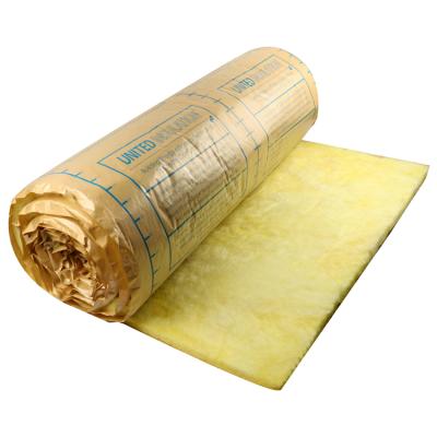 China Contemporary Metal Building Insulation Kraft Paper Roll Faced High Performance Glass Wool Roll for sale