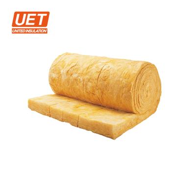 China Quality traditional equivalent glass wool roll vidrio Lana craft 1200mm 12000mm 12kg/m3 50mm glass wool blanket for sale