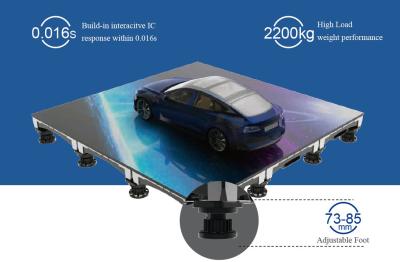 China Die-cast Aluminum Load Bearing  2200kg Interactive LED Floor Display Solutions for sale