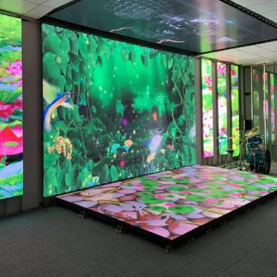 China 500mmW*1000mmH GOB Adjustable LED Floor Screen Panel with Colorful Display for sale