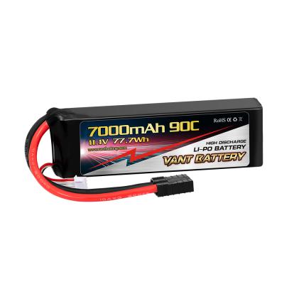 China RTR RC CAR 11.1V 7000mAh 90C lipo battery smooth design to fit in Traxxas E-Revo and Summit bay and RTR RC CAR for sale