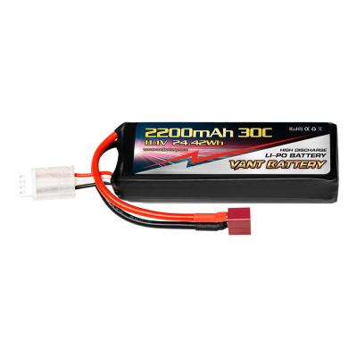 China 11.1v 2200mah 30c lipo rc battery cells for rc airplane, boat, car, UAV 23*34*102mm for sale