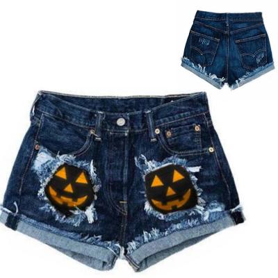 China High Quality Breathable Ladies Denim Shorts Washed Holes Color Correction Ripped Hot Pants for sale