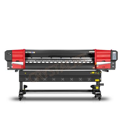 China New eco indoor outdoor solvent printer crystaljet 1.8m advertising digital inkjet printer for light box fabric for sale