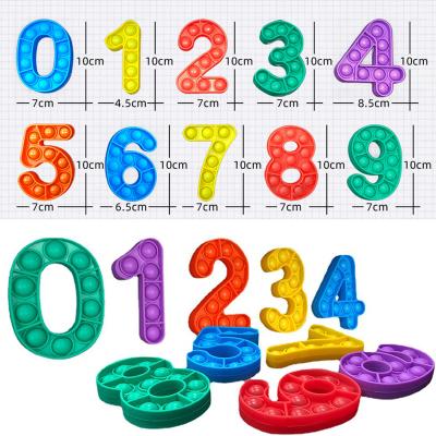 China Squeeze Toys Number 0-9 Fidgety People Anti-Stress Toys Soft Sensory Gifts Reusable Squeeze Toys Stress Reliever Board Games for sale