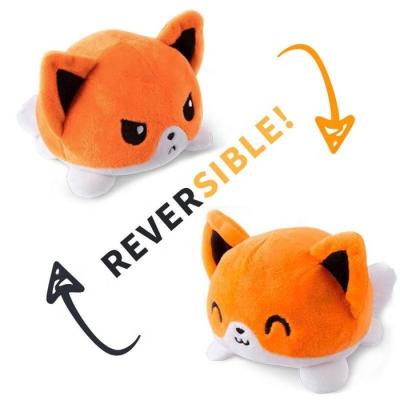 China 2021 Hot Custom Amazon Sale15cm Cartoon Toy Emotion Flip Reversible Funny Cute Plush Double Sided Stuffed Animal Cat Kitty Toy Doll Colorful for sale