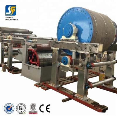 China Factory 787mm, 1T/D small capacity toilet paper machine, raw material: waste paper, virgin pulp for sale