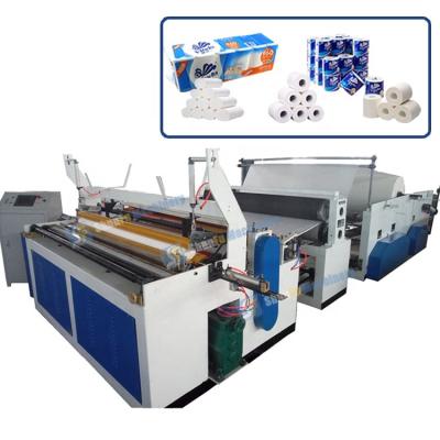 China Small Manual Factory Tissue Toilet Paper Roll Slitting And Rewinding Sealing Machine for sale