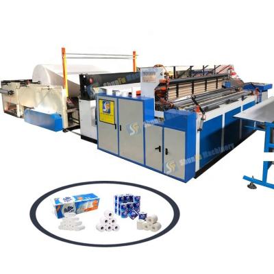 China Factory Full Auto jumbo roll complete toilet paper slitting and rewinding machine making small roll paper line for sale