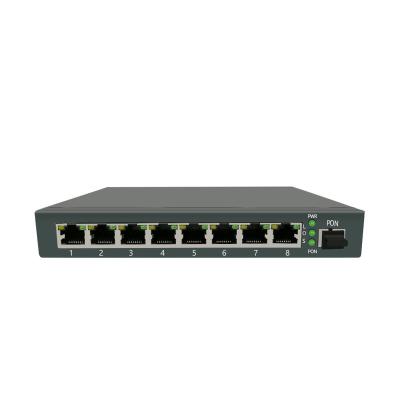 China Ontario Brand Reverse PoE 8GE GEPON ONU FTTB MDU Rpoe Switch 8 Port With Onu G108 for sale