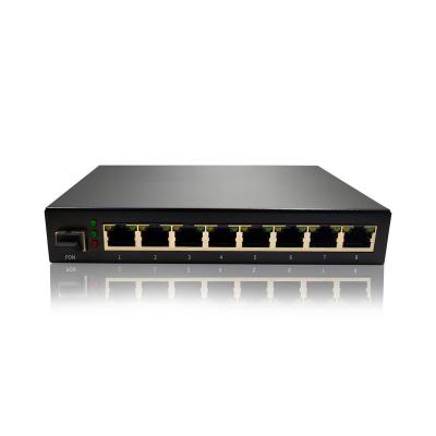 China FTTH GPON ONU with 8 Gigabit POE port with self-adaptive 8*10/100/1000Mbps Ethernet Connects 8-Port POE GPON ONU ONT for sale