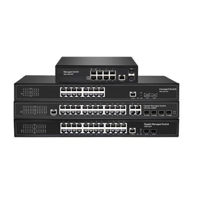 China QoS L2 Managed 16 24 Gigabit Full Port/Wall-mount Office Network Switch Support QOS Switch 8 SNMP TACACS+ RMON OAM for sale