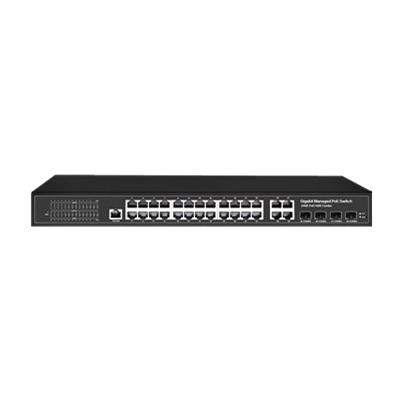 China Combo VLAN Support 24GE+4GE Full Gigabit Managed PoE Switch with Auto Port Specification 10/100/1000BaseT and Built-in Power AC 100-240V for sale