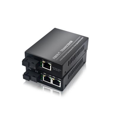 China POE 3km Fiber Media Converter 10/100Mbps Ethernet Multi Mode SC Fiber PoE Ethernet Media Converter for sale