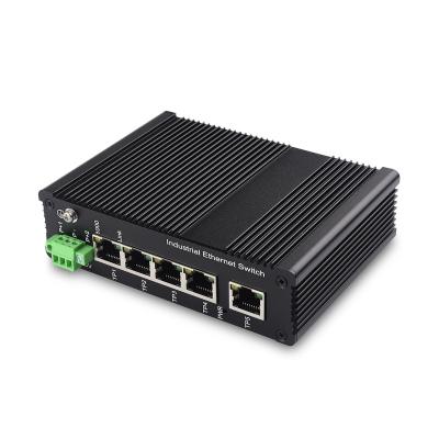 China POE 5 Ports DIN Rail Ethernet Switch 10/100/1000Mbps Gigabit Network Switch Industrial-Grade Switches for sale