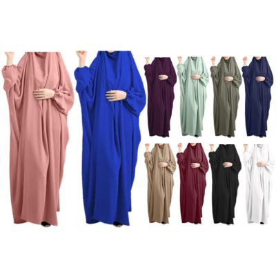 China Modest Muslimah Styling Wholesale Abaya Women Dress Muslim Kaftan Abaya Dubai Casual Long Sleeve More Colors Abaya Jilbab Islamic Clothing For Muslim for sale