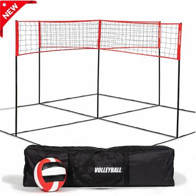 China VN06A Durable low price four square volleyball net, 4 way badminton net, 4 way volleyball net factory in China for sale