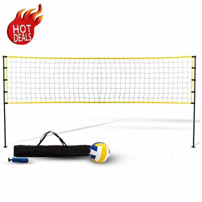 China VN01A Durable Custom Length Portable Rack With Net Set Equipment Pole Standard Outdoor Volleyball Net Manufacturer for sale