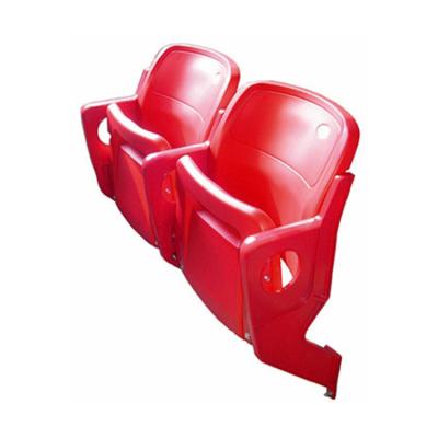 China Modern Wholesale Red HDPE Material Stadium Seat With Middle Back for sale