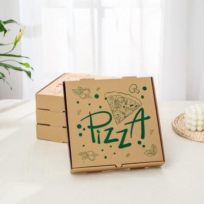 China Wholesale Recyclable Pizza Box Package Cardboard Supplier Custom Design Printed Bulk 9 Inch Pizza Packing Box for sale