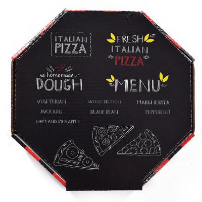 China 12 Inch Recyclable Wholesale Biodegradable Corrugated Black Food Grade Kraft Paper Pizza Packaging Box Poland for sale