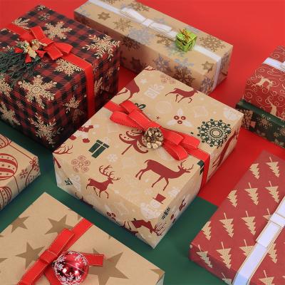 China Hot Selling Recyclable Christmas Gift Box Vintage Vintage Wrapping Paper Boxes Luxury Luxury Paper Gift Box for sale