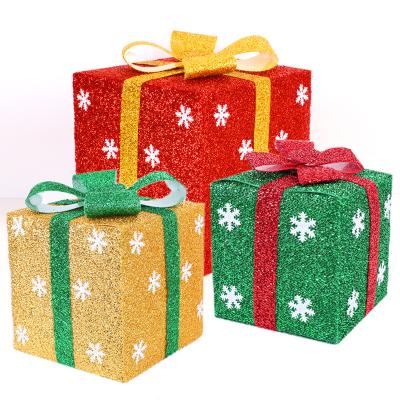 China Red Recyclable Christmas Kids Gift Set Christmas Eve Candy Apple Cookie Wrapping Paper Christmas Boxes Packaging for sale