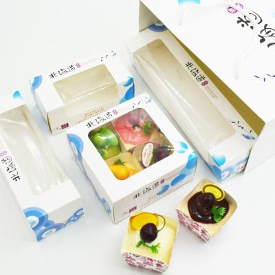 China Custom 12 Hole 6 Single Packaging Cake Box White Recyclable Wholesale Cake Wrapping Paper Food Cupcake Box Mini Clear Christmas Bakery Box 4 Pack for sale