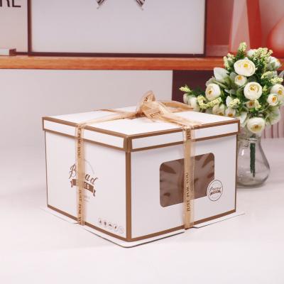 China Wholesale Recyclable White Recyclable Kraft Paper Boxes Birthday Paper Gift Box Log Cake Box for sale